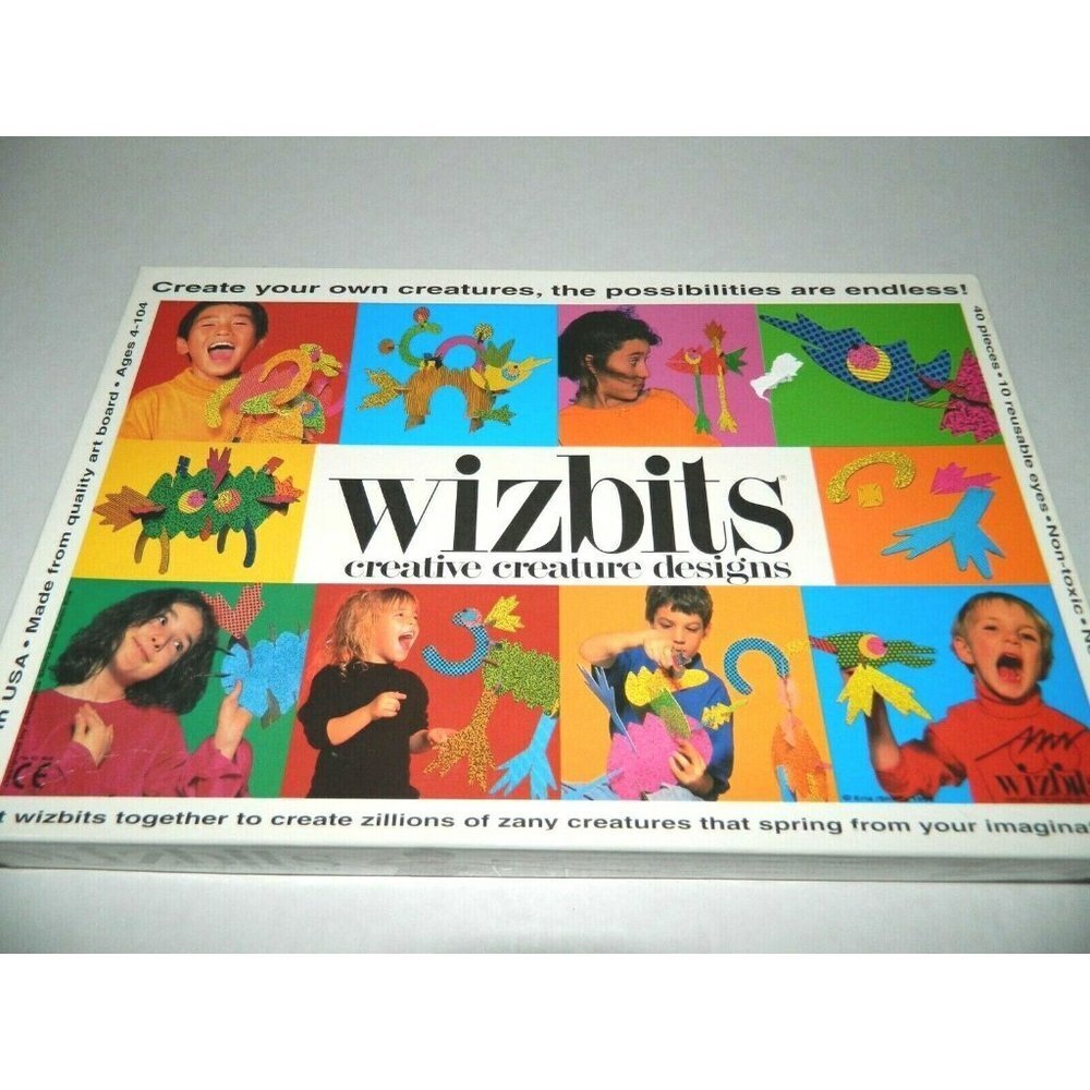 Wizbits Creative Creature Designs VTG 1992 Imagination Build Trace Toy Vintage